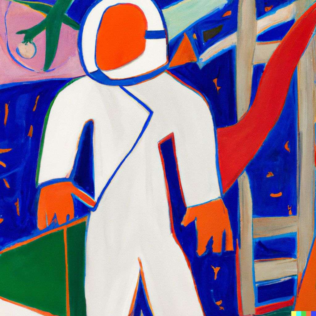 an astronaut, painting by Henri Matisse